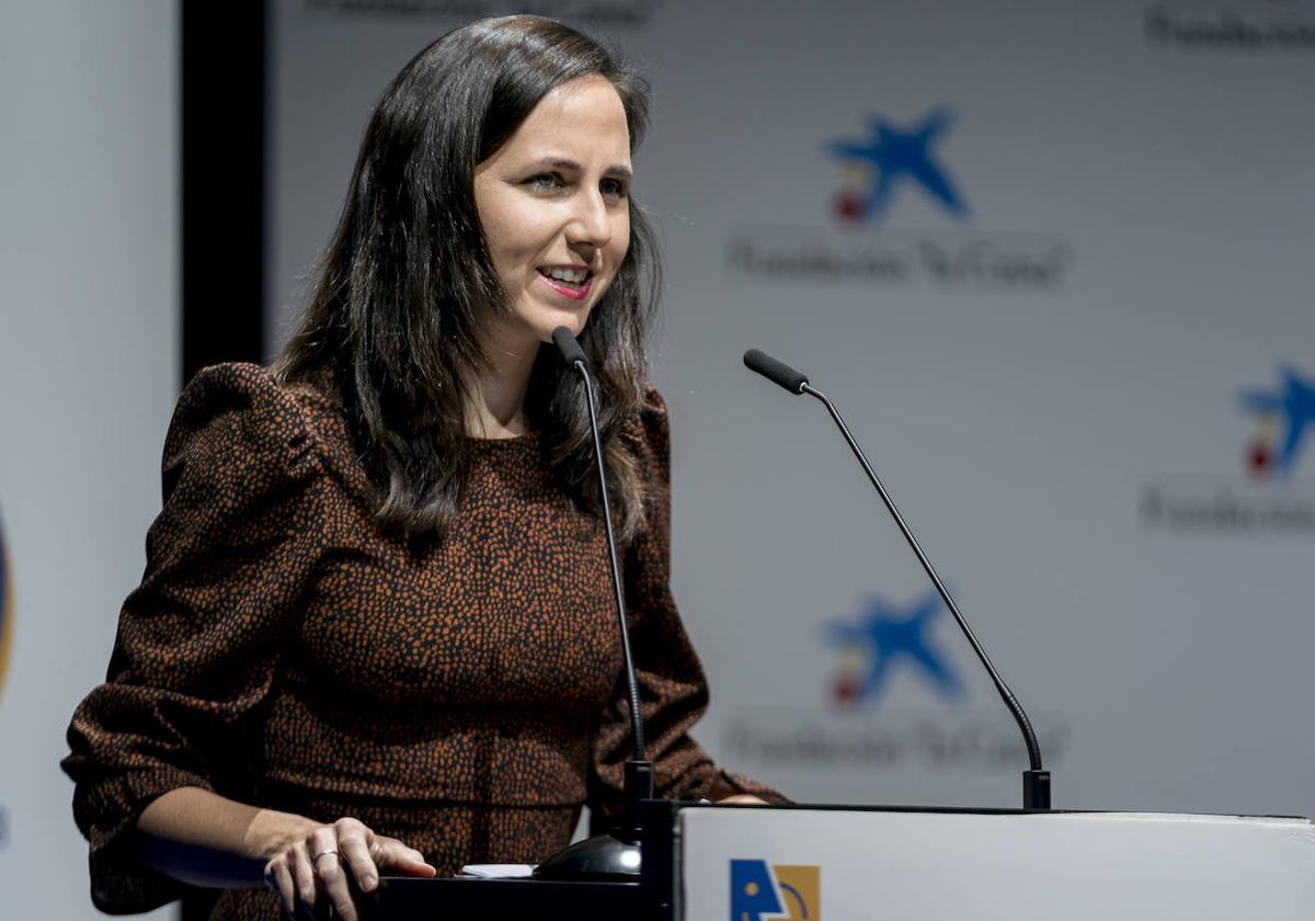 Ione Belarra, en el acto de aniversario del Consejo de la Juventud de España