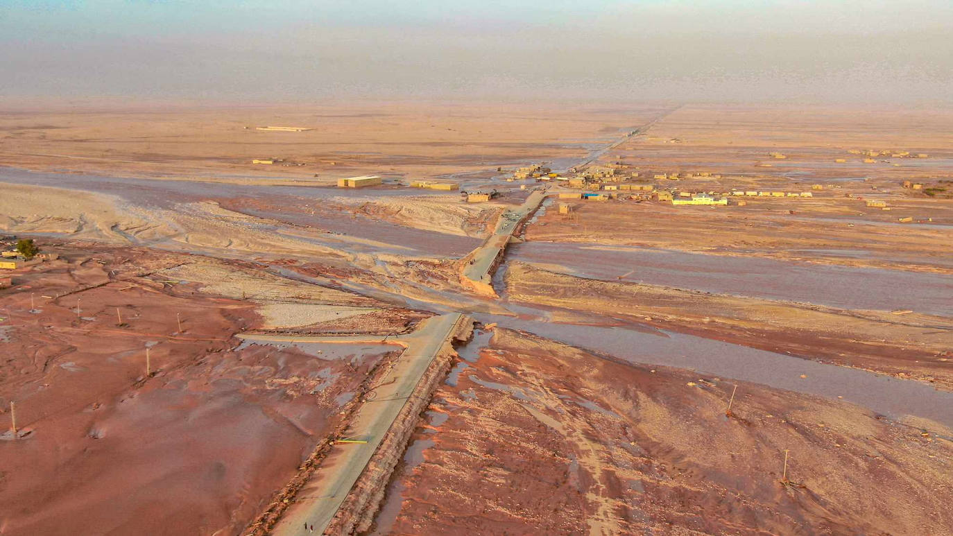 El paso de la tormenta Daniel en Libia