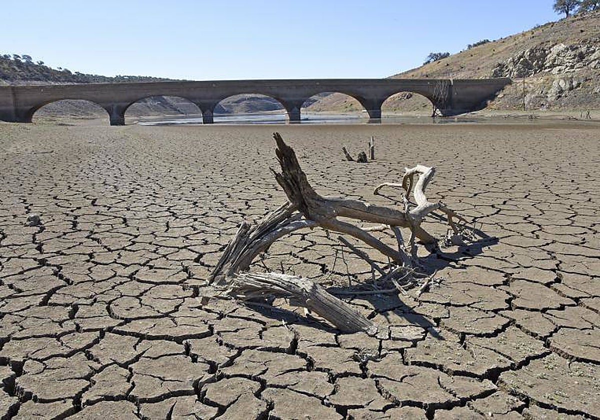 El embalse de Zufre, en la cuenca de la Confederación Hidrográfica del Guadalquivir a comienzos de agosto