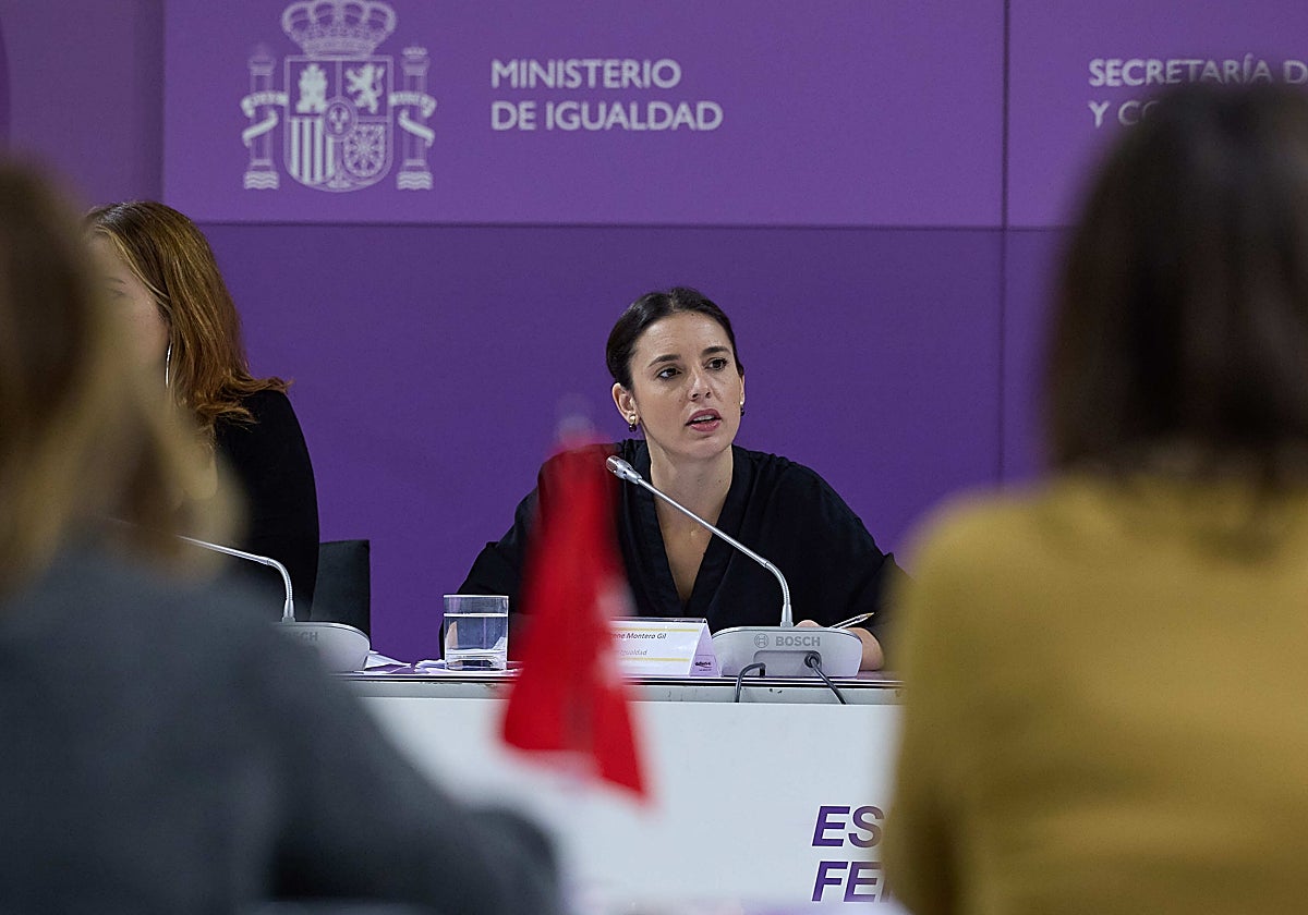 La ministra de Igualdad en funciones, Irene Montero, durante la Conferencia Sectorial Extraordinaria de Igualdad