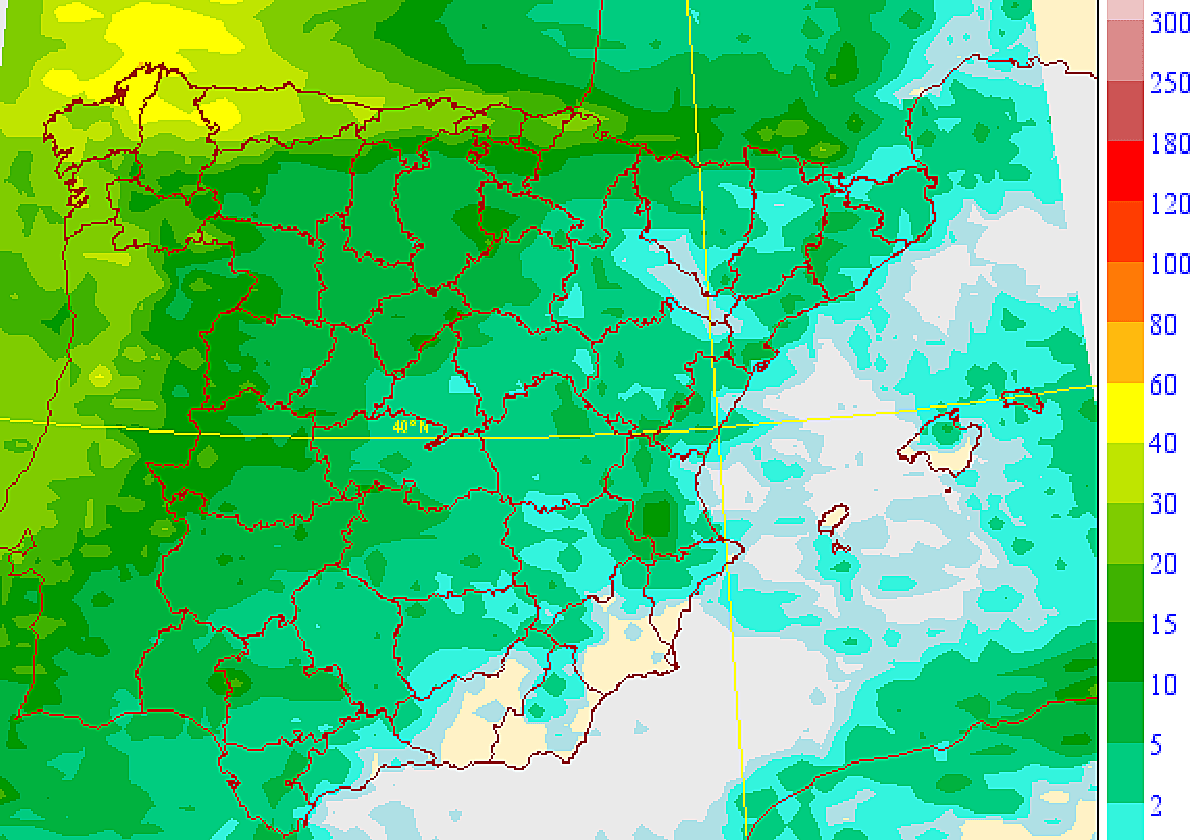 Previsión de lluvias para el martes en la península y Baleares, según la Agencia Estatal de Meteorología