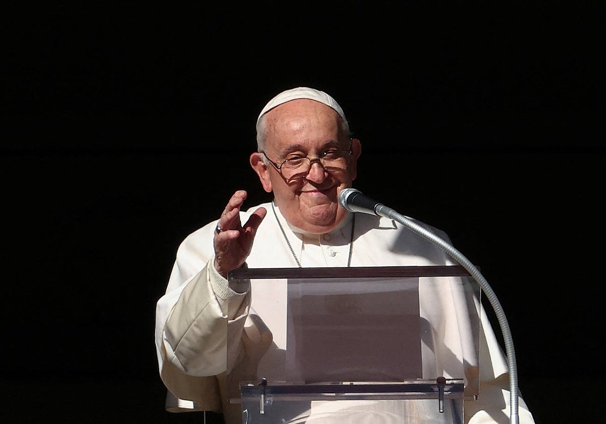 El Papa Francisco durante el Angelus de este domingo