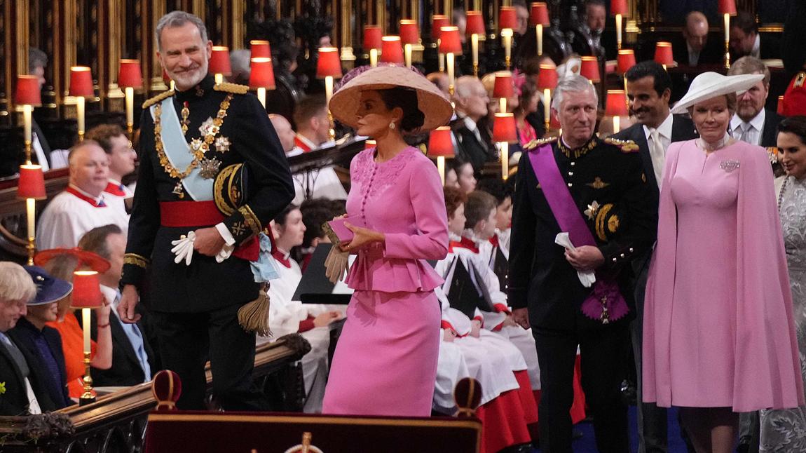 Los Reyes de España, en la coronación de Carlos III