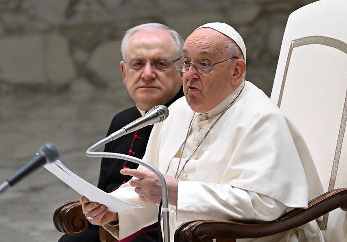 El Papa Francisco durante la audiencia de este miércoles en el aula Pablo Vi del Vaticano