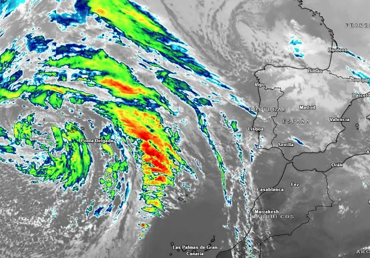La Península Ibérica experimentará la entrada de un frente atlántico asociado a la borrasca Hipólito