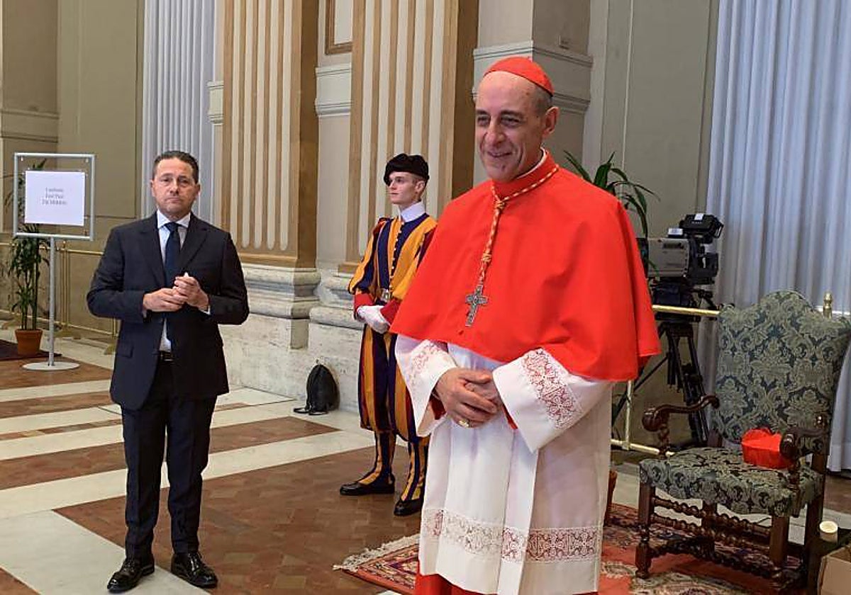 Víctor Manuel 'Tucho' Fernández en el besamanos el día en que fue creado cardenal por el Papa Francisco