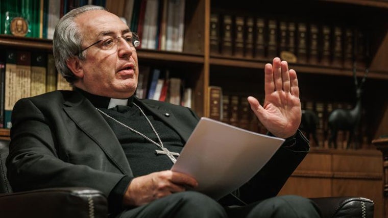 García Magán en un momento de la entrevista