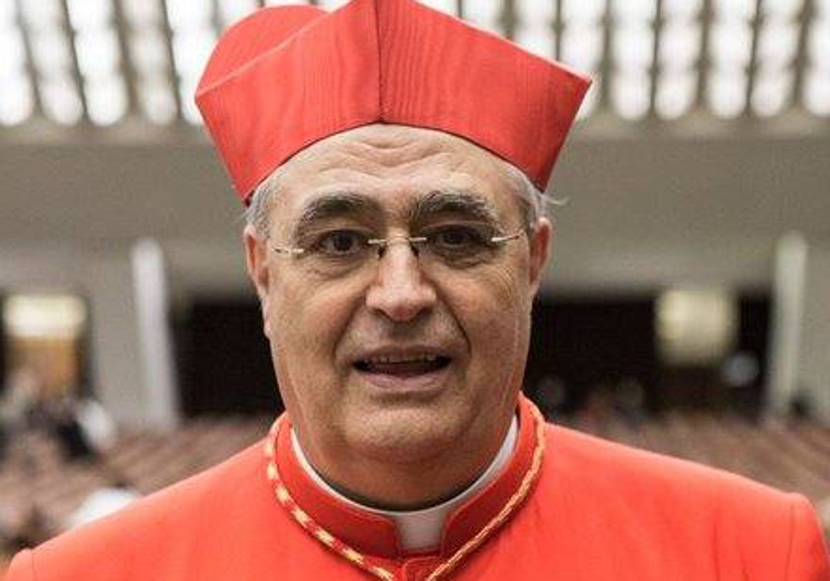 El obispo José Luis Lacunza en el Vaticano, el día en que fue creado cardenal