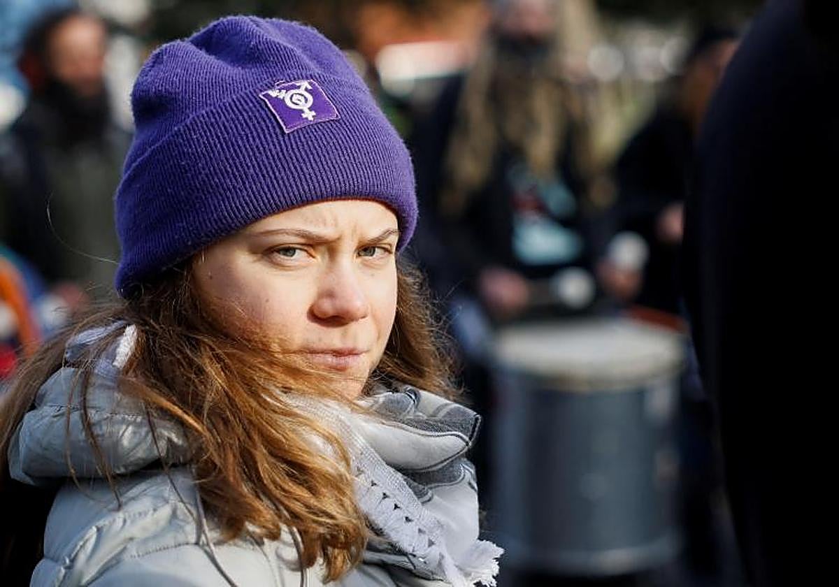La activista Greta Thunberg durante una manifestación en Londres el pasado miércoles