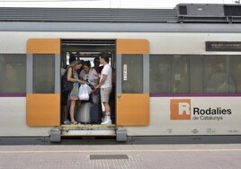 Descarrila un tren en Barcelona por un desprendimiento a causa de la lluvia