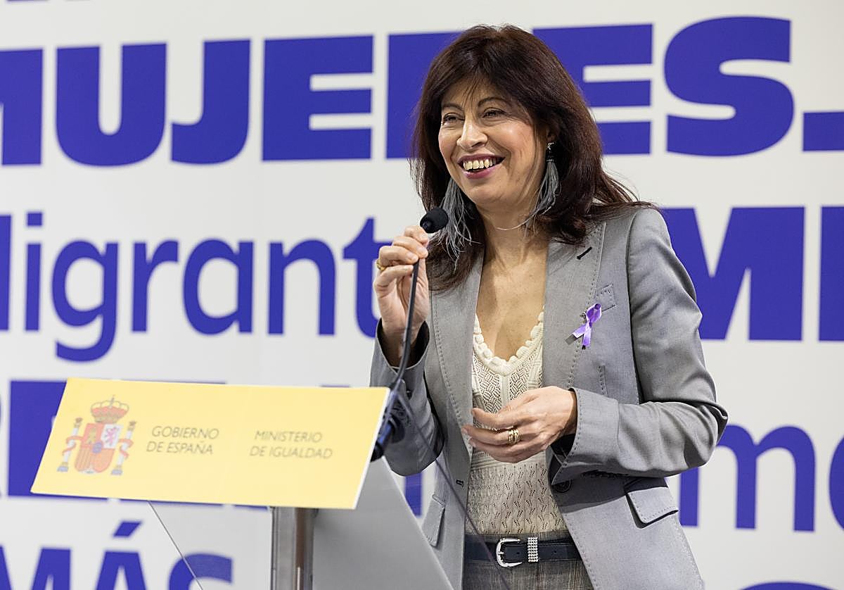 La ministra de Igualdad, Ana Redondo, este miércoles en la sede del ministerio