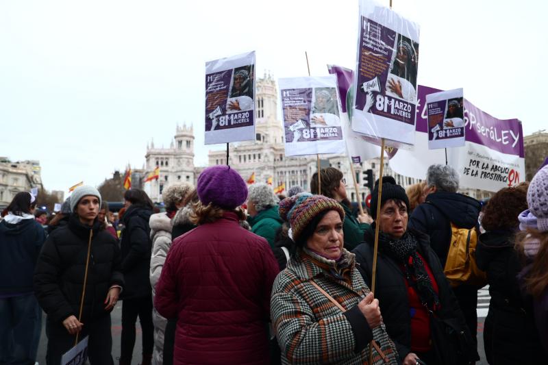 Manifestación abolicionista en Madrid por el 8M