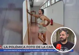 Polémica por una foto de Roberto, la cabo trans, posando con un vestido de mujer en el cuartel