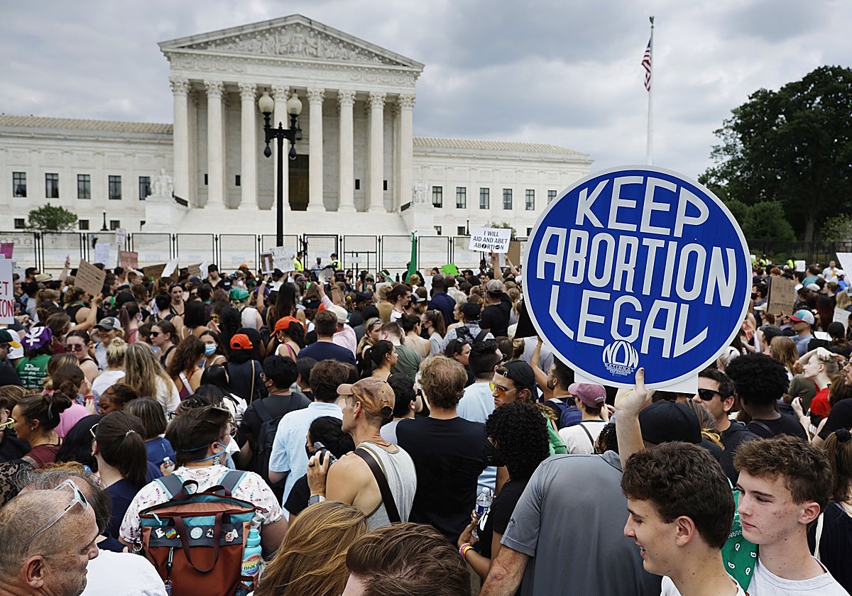 Imagen de archivo de una manifestación antiabortista frente a la Corte Suprema de EE.UU.
