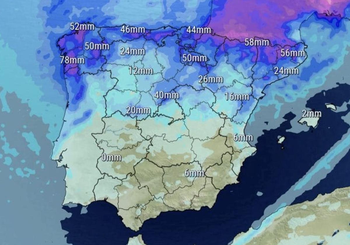 La Aemet da la fecha de la llegada de lluvias a España y de un descenso brusco de las temperaturas