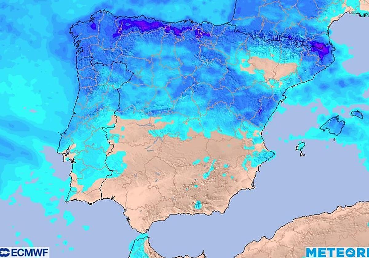 Se esperan lluvias especialmente en la mitad norte según datos de la Aemet