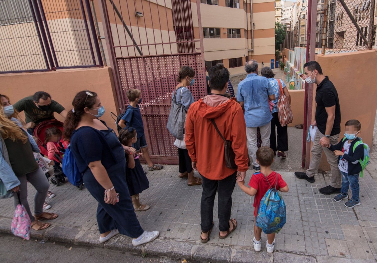 Alumnos de un colegio de Palma, en Mallorca