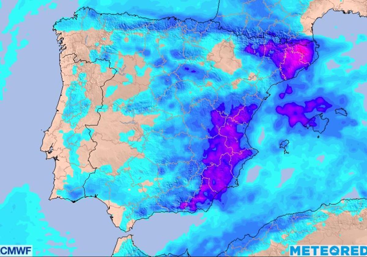 Las lluvias intensas están marcando el inicio de la semana en varias zonas de España