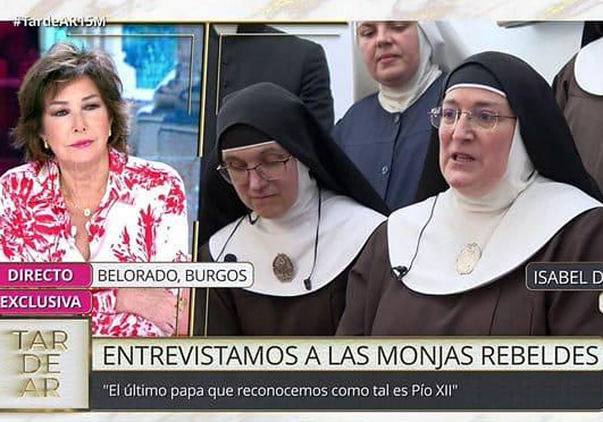 La exabadesa en un momento de la entrevista que concedió a TardeAR de Telecinco