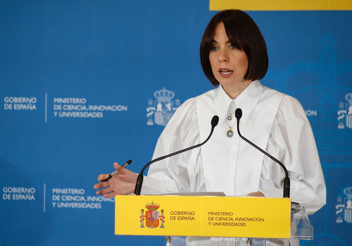 La ministra de Ciencia, Innovación y Universidades, Diana Morant, da una rueda de prensa tras el pleno de la Conferencia General de Política Universitaria este miércoles en Madrid