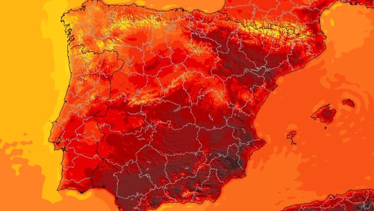 Altas temperaturas en España este miércoles