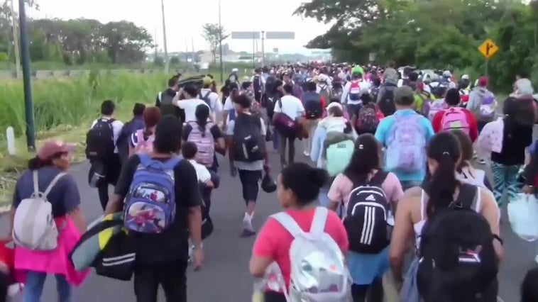 Cerca de 3.000 de migrantes parten en nueva caravana desde la frontera sur de México