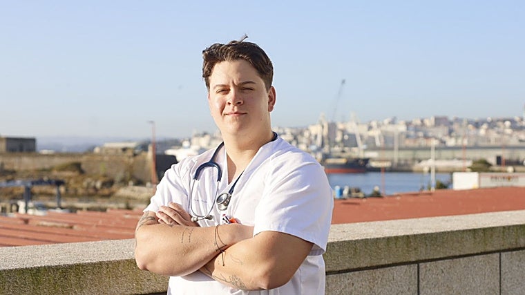 Andrés Sánchez, residente en el centro de salud de Culleredo