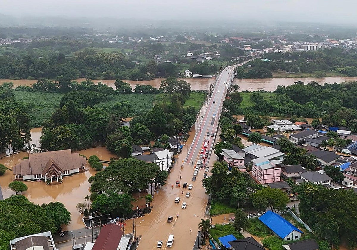 Imagen de las inundaciones provocadas por el tifón Yagi en Vietnam
