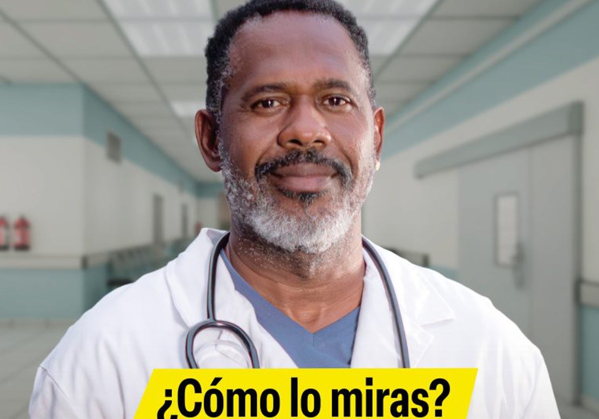 «Mirar con distinta cara es racismo», dice Igualdad, que incide en que el inmigrante «puede ocupar cualquier profesión», como el médico de la imagen