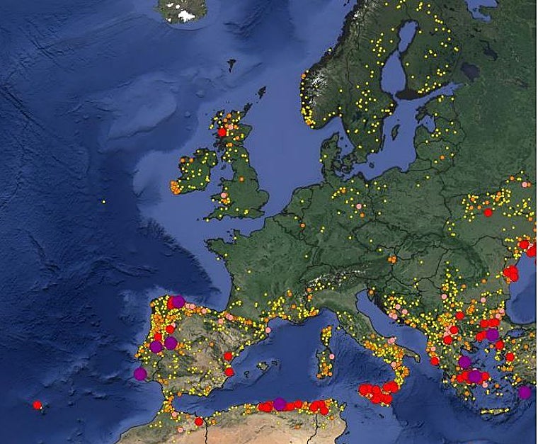 Incendios en 2023, según Effis