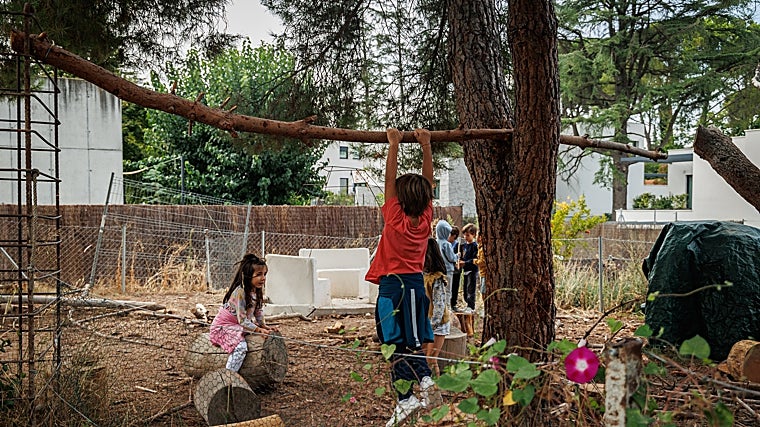 En este centro los alumnos pueden jugar libremente en un amplio recinto lleno de naturaleza