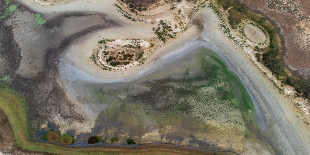 Il lago più grande dell’area protetta si prosciuga per il terzo anno consecutivo