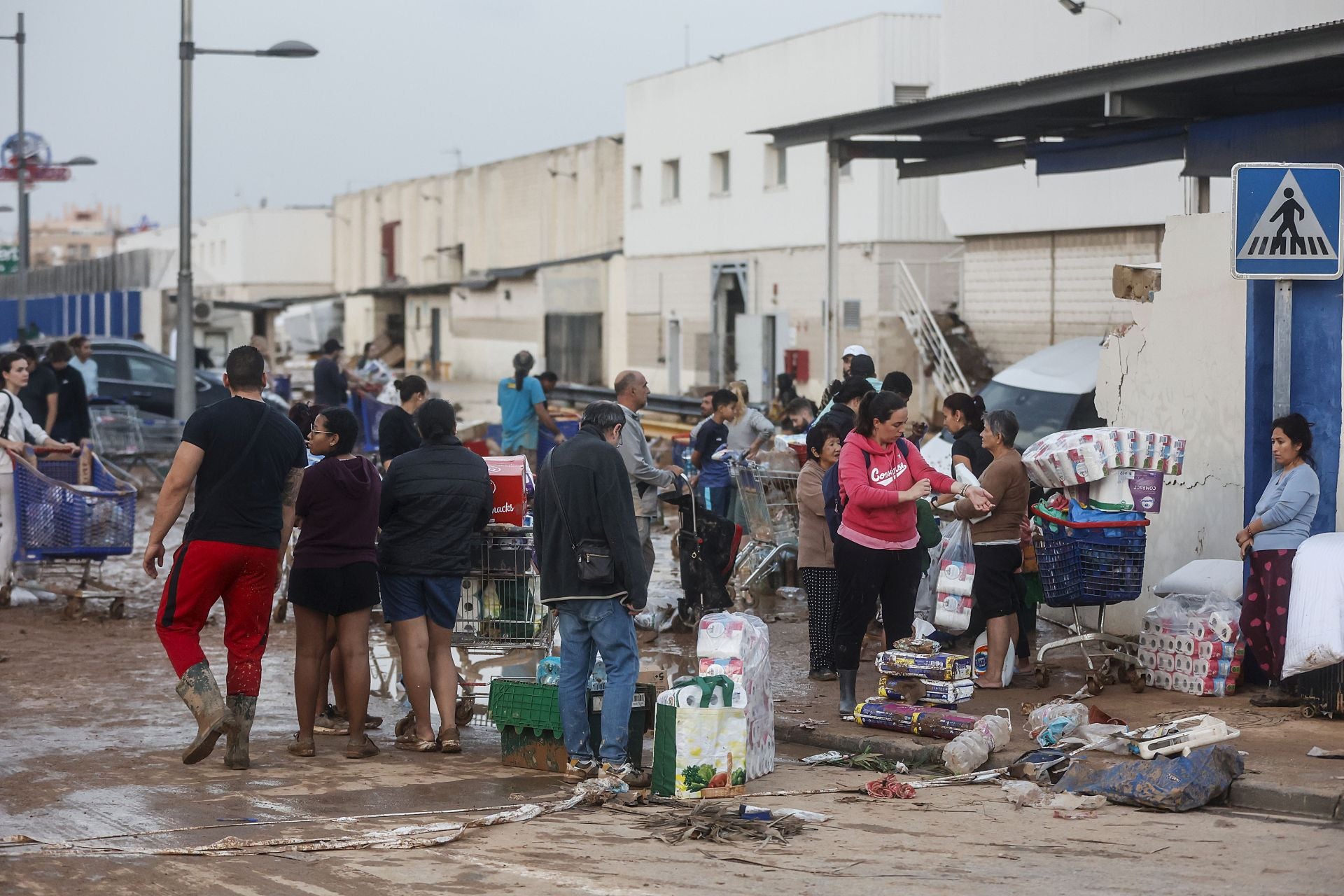 La zona del Alfafar después del paso de las intensas lluvias