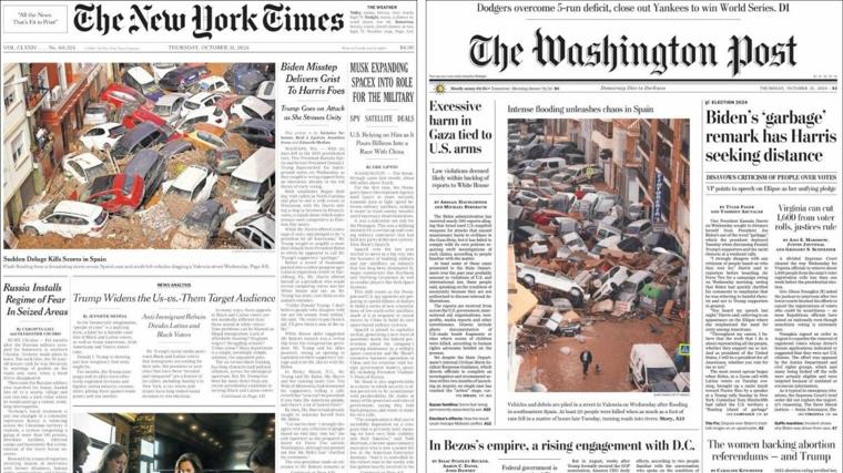 'The New York Times' y 'The Washington Post'