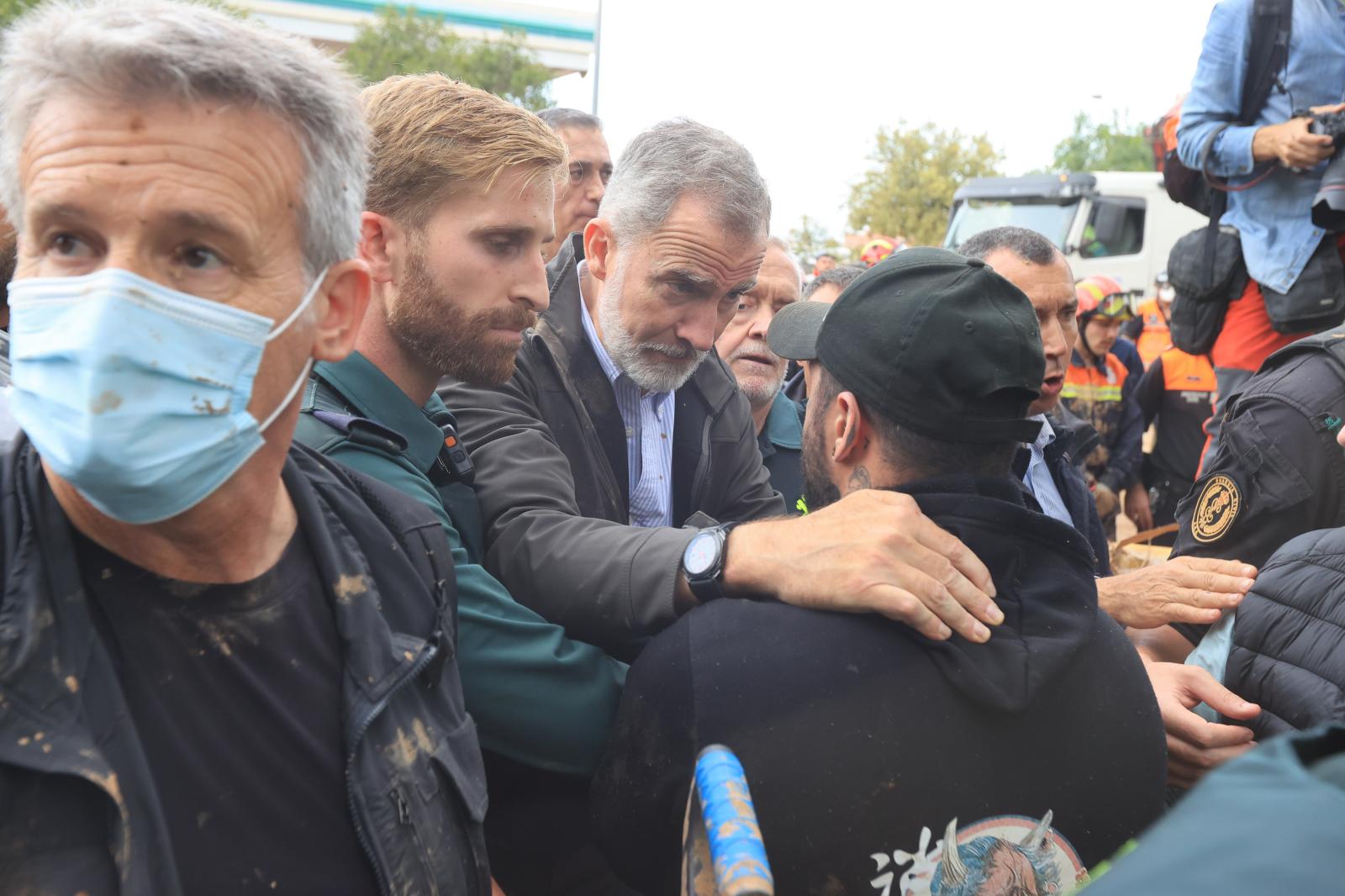 El Rey, tras los incidentes en Paiporta: «Hay que entender el enfado y la frustración de los afectados»