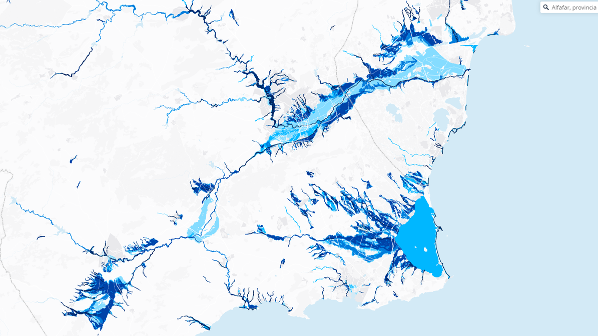 Zonas con riesgo de inundación en España