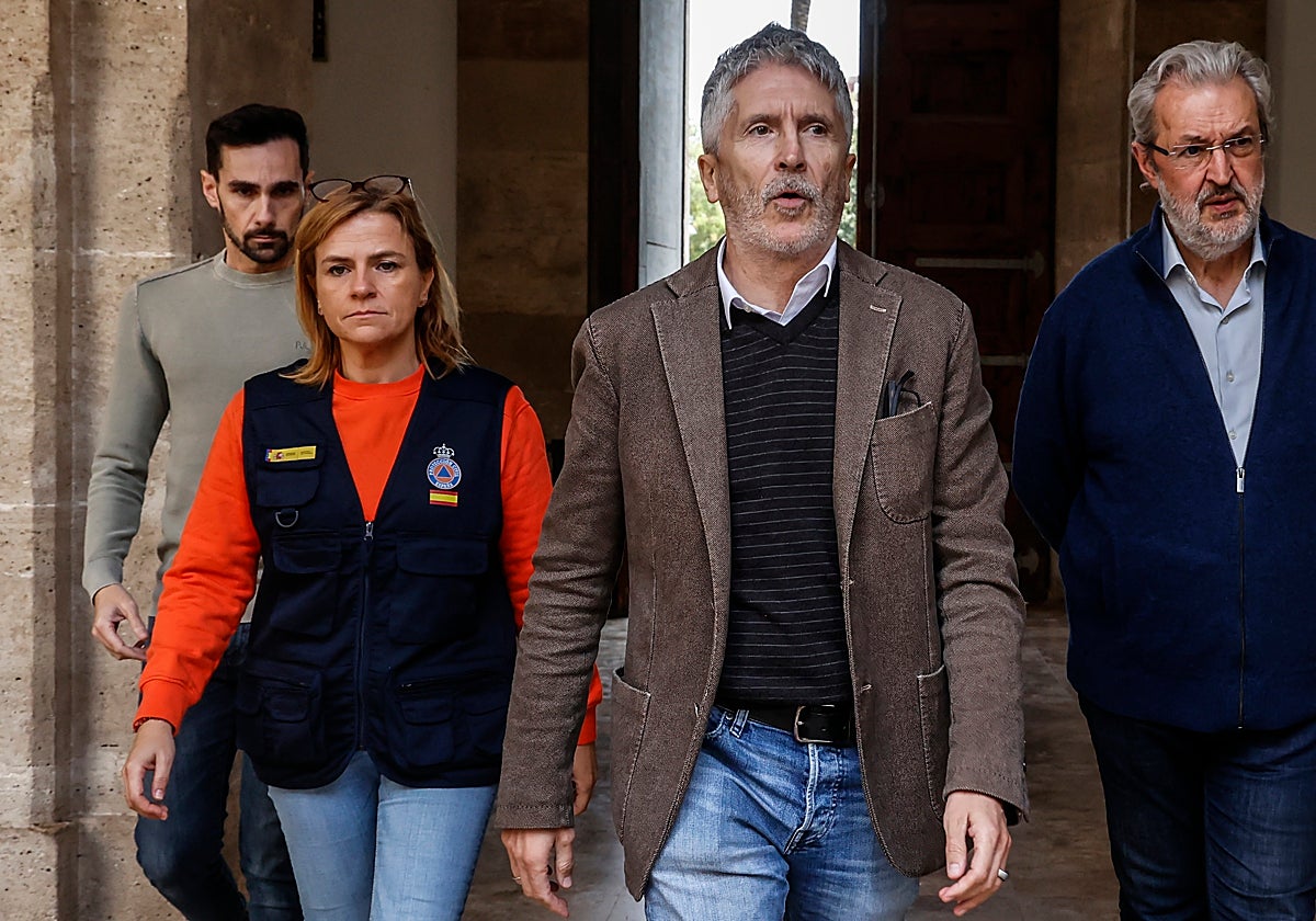 Grande-Marlaska y la delegada del Gobierno en Valencia, Pilar Bernabé