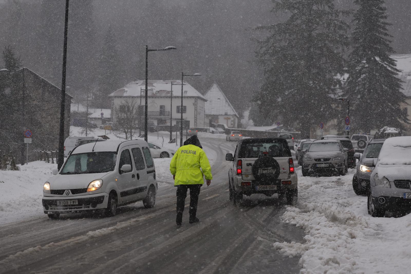 Temporal de nieve en Roncesvalles este domingo