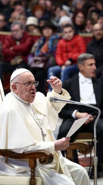 El Papa Francisco durante un discurso en una imagen de archivo