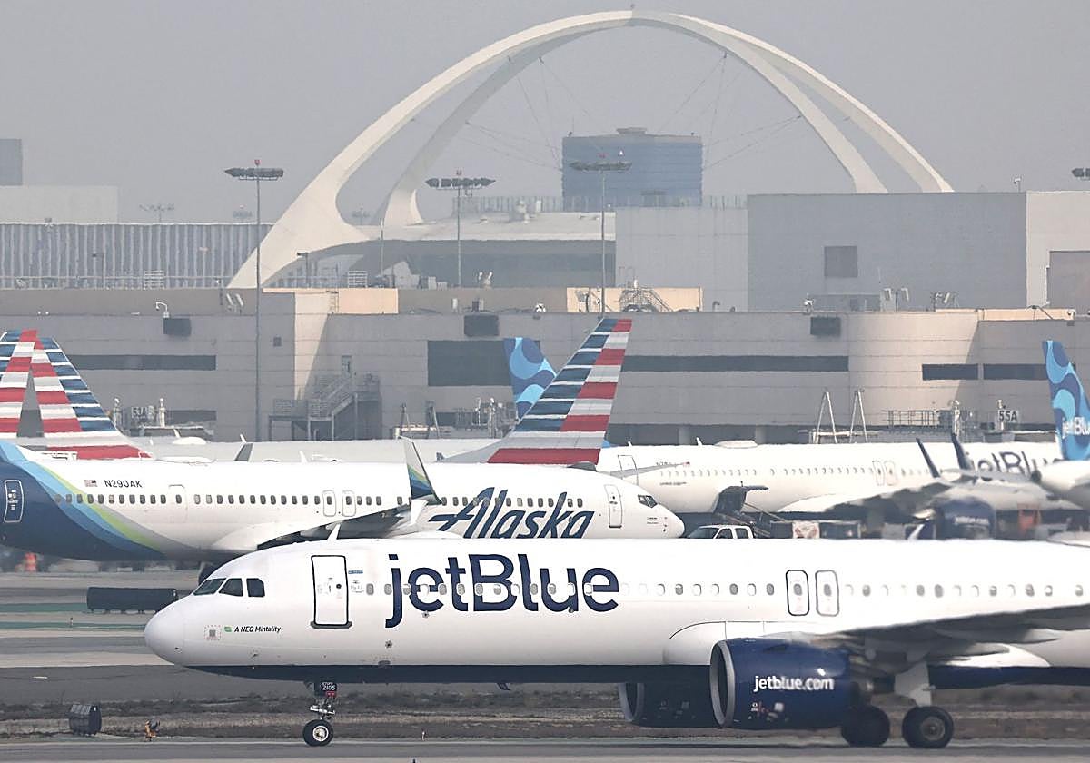 Un avión de la compañía JetBlue.