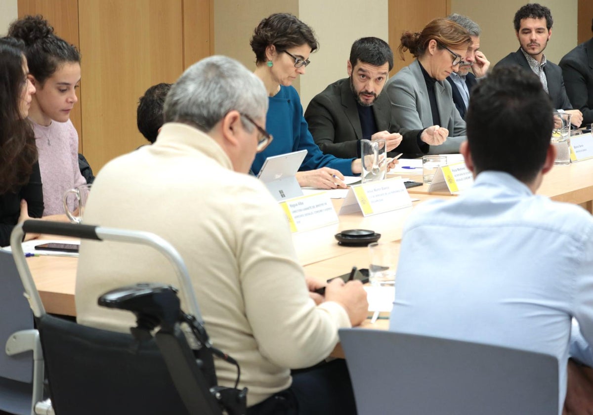 Reunión de representantes de los pacientes con ELA con los ministros Mónica García y Bustinduy