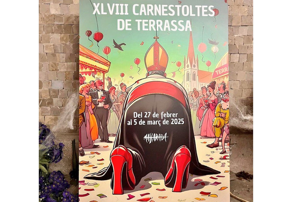 Polémico cartel de carnaval en Tarrasa (Barcelona)