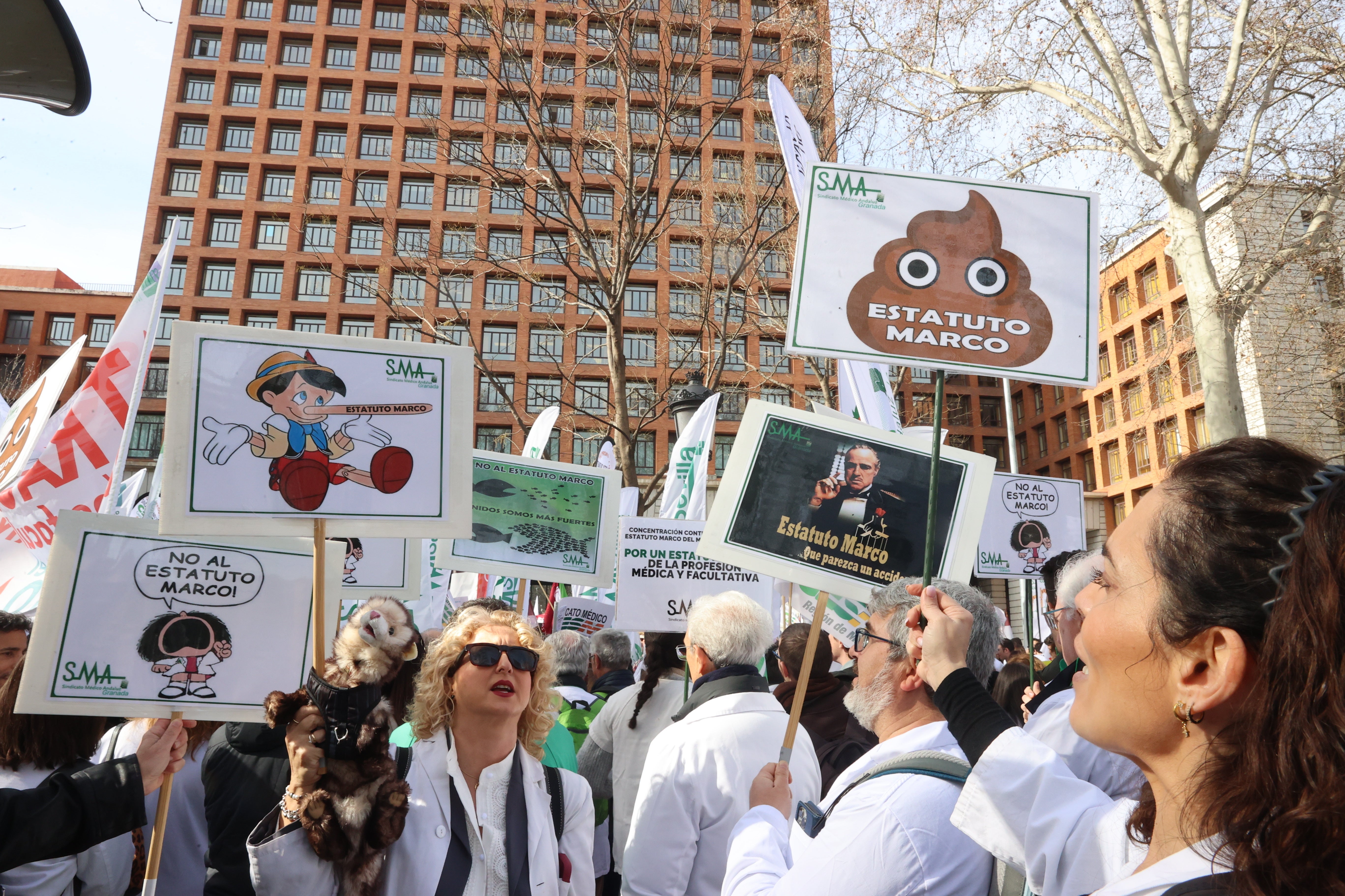 Los médicos se concentran frente al Ministerio de Sanidad para rechazar el Estatuto Marco