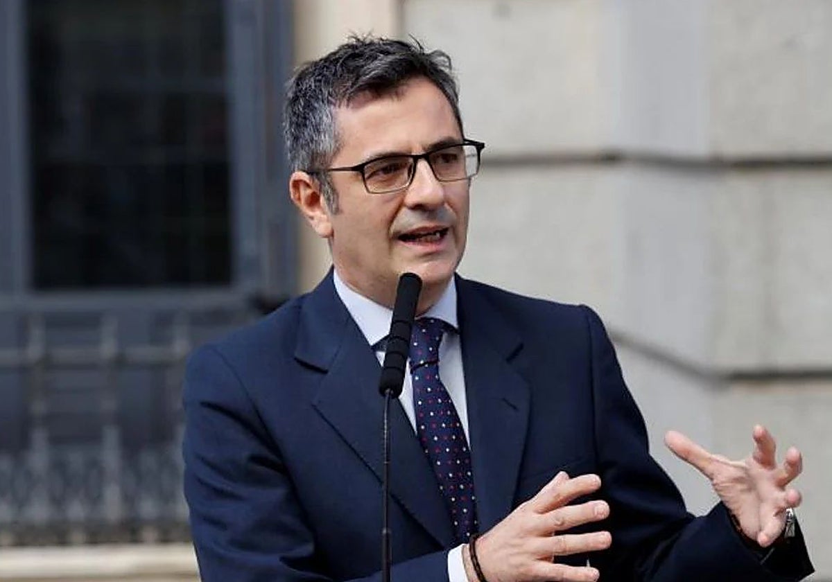 El ministro de Presidencia, Justicia y Relaciones con las Costes, Félix Bolaños