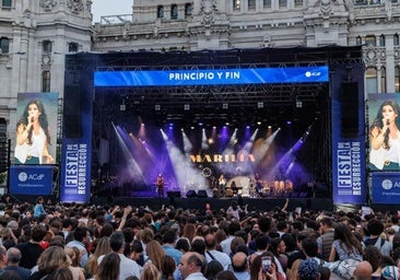 Un momento de la actuación de Marilia en la edición de la Fiesta de la Resurrección del año pasado