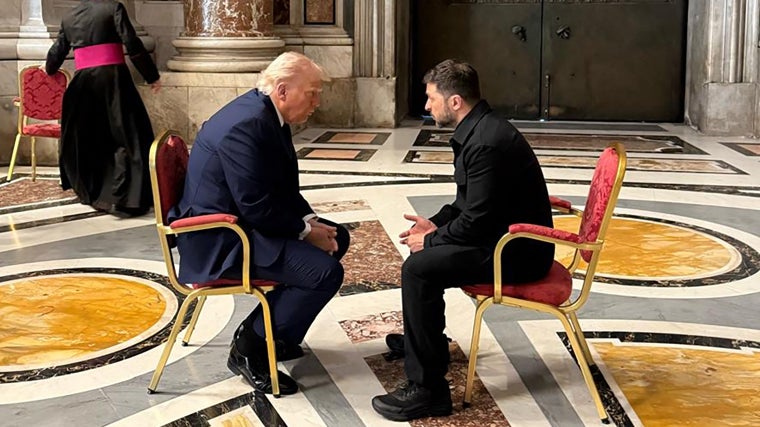Trump y Zelenski conversaron en la básilica de San Pedro en el funeral de Francisco