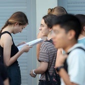 Alumnos de Barcelona se examinan de Selectividad en una imagen de archivo