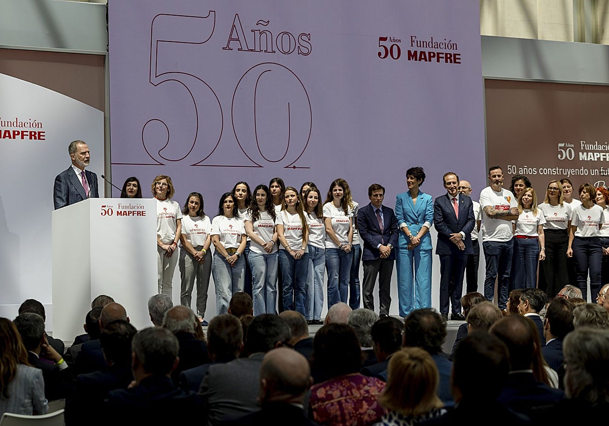 El Rey Felipe, esta mañana, en el 50 aniversario de Fundación Mapfre