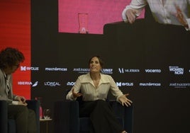 La cantante Sophie Auster, durante su intervención.