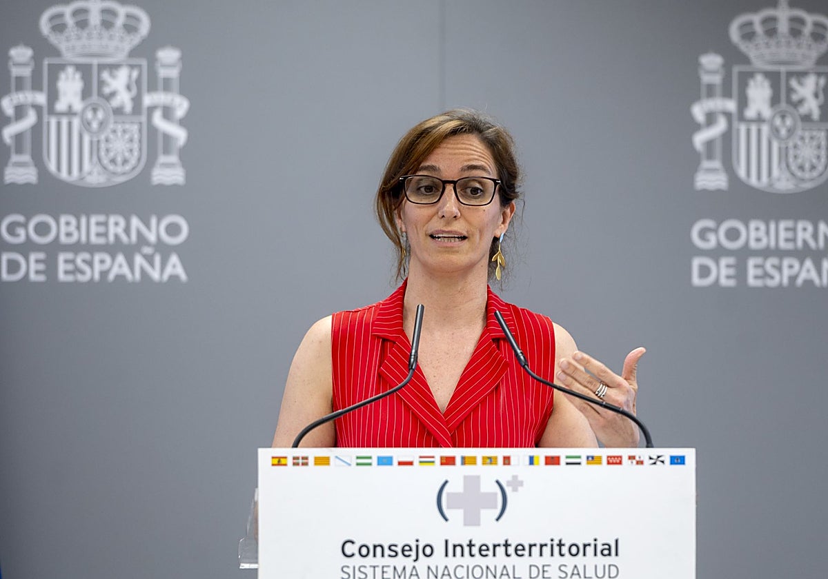 La ministra de Sanidad, Mónica García, este miércoles
